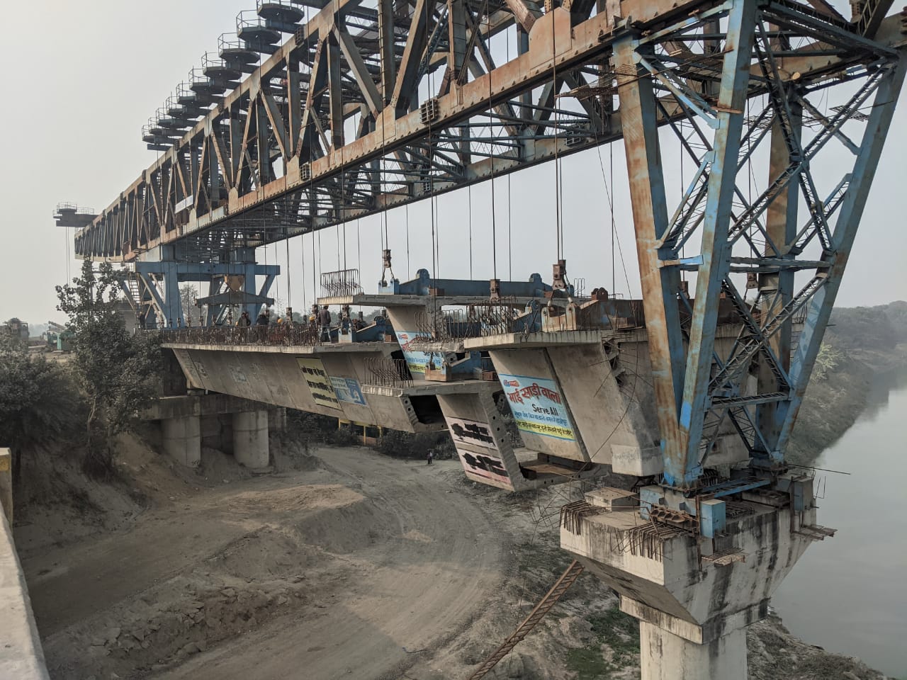 Segment Launching for Major Bridge in NH-19 Project